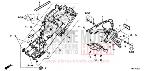 GARDE-BOUE ARRIERE CB500XAM de 2021